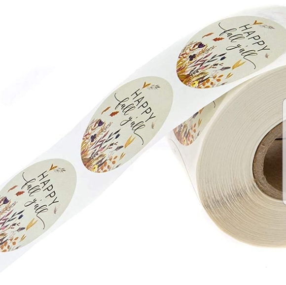 50 ct 1.5"" Happy fall y'all stickers. - Picture 6 of 13
